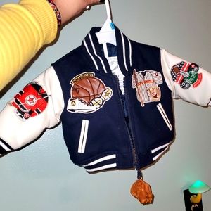 Up and away toddler letterman jacket new